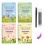Reusable Kids Writing Practice Book – 4 Pads + Pen & 1