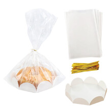 Klare plastikposer til bageri, 15 cm–20 cm, 50 stk.