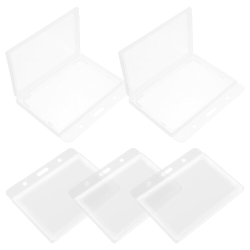 Transparente horizontale Ausweishüllen, 5er-Pack