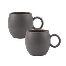Juego de 2 tazas de cerámica con esmalte reactivo Bico