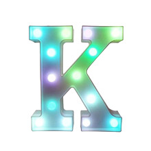 Letras luminosas de LED para letreiro com controle remoto - 16 cores