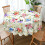 Akvarell blommig bordsduk polyester15x21 cm 1