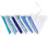 Bandeirola triangular de algodão azul e branca 1