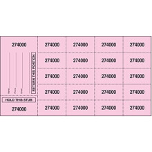 Pink kinesiske auktionsbilletter 8,5 x 18 cm 500 ark
