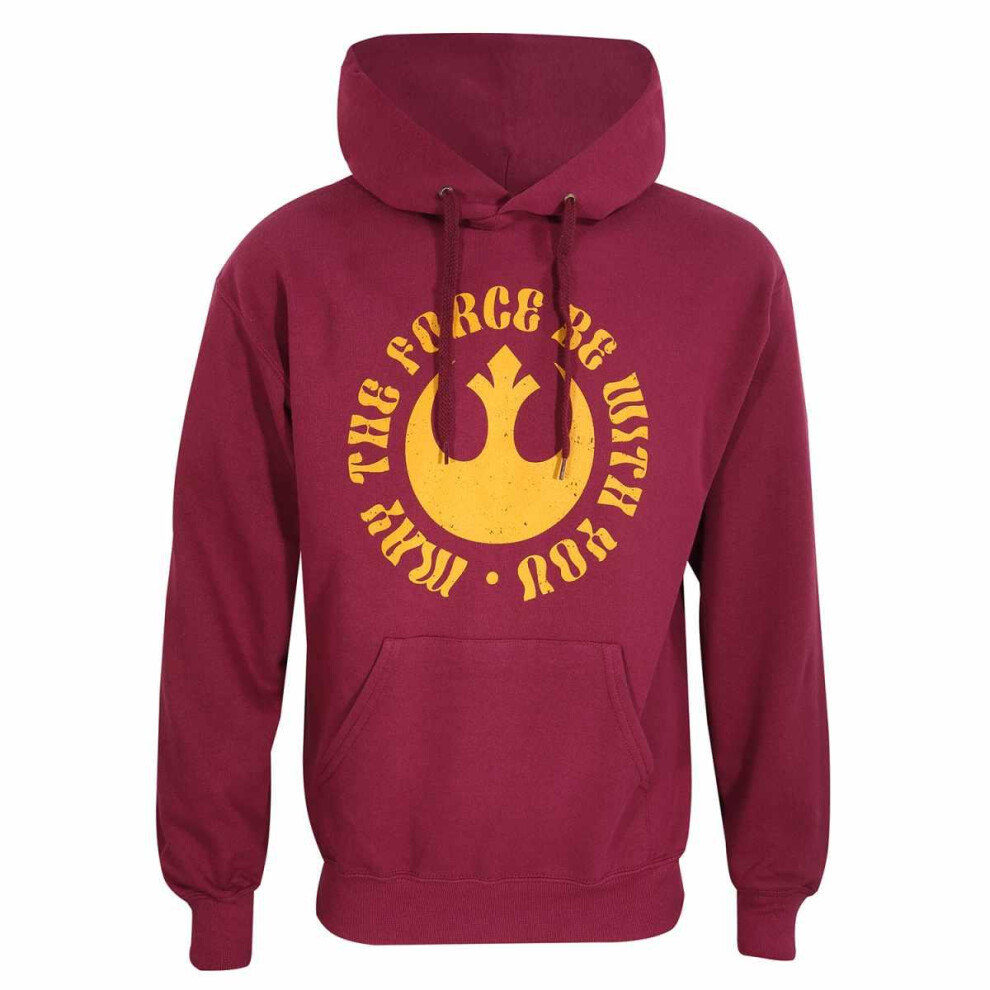 Star Wars (Xl, ) Unisex Adult May The Force Be With You Hoodie Red