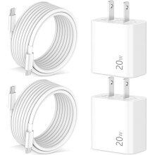 20-W-USB-C-Schnellladegerät, 2er-Pack mit 1,8 m Kabel