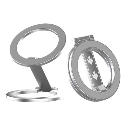 Supporto magnetico 4 in 1 per telefono, nero/argento