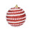 Ornamento natalizio in schiuma con perle intrecciate, rosso, 7,9 cm 1