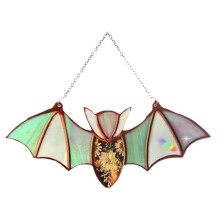 Ciondolo a forma di pipistrello in acrilico per finestra, 12x6,5 cm