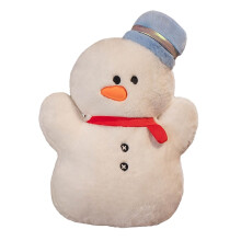 Bonhomme de neige en peluche blanc de Noël, 45 cm