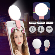 Solas Selfie Babhta LED Clip-On do Gach Fón