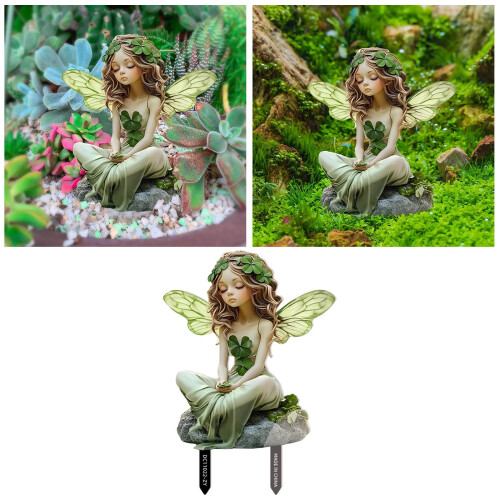 Böhmische Feengartenstatue aus Acryl, Blumentopfstopfen