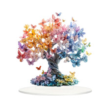 Vlinder geluksboom acryl bureauornament