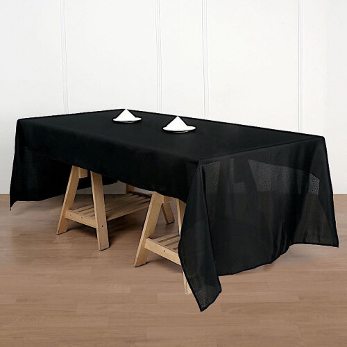 Svart rektangulär polyesterduk 122 x 30 cm