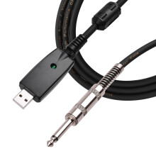 USB naar 6,35 mm mono gitaarkabel – 2,8 m