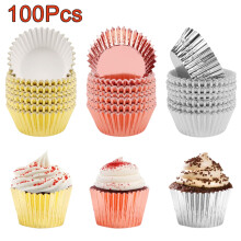 Caissettes de cuisson en aluminium de 7 cm de diamètre, lot de 100