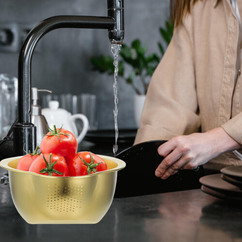 Avrinningskorg i rostfritt stål för ris och grönsaker