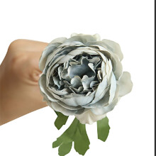 Bouquet Bainise Saorga Rósanna agus Peonaí an Iarthair (5 phíosa)