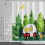 Cortina de chuveiro impermeável para camping na floresta, 183 x 213 cm (72 x 84 polegadas). 1