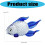 Décors de poisson en cristal élégants 87Mm pour la-Bleu. 4