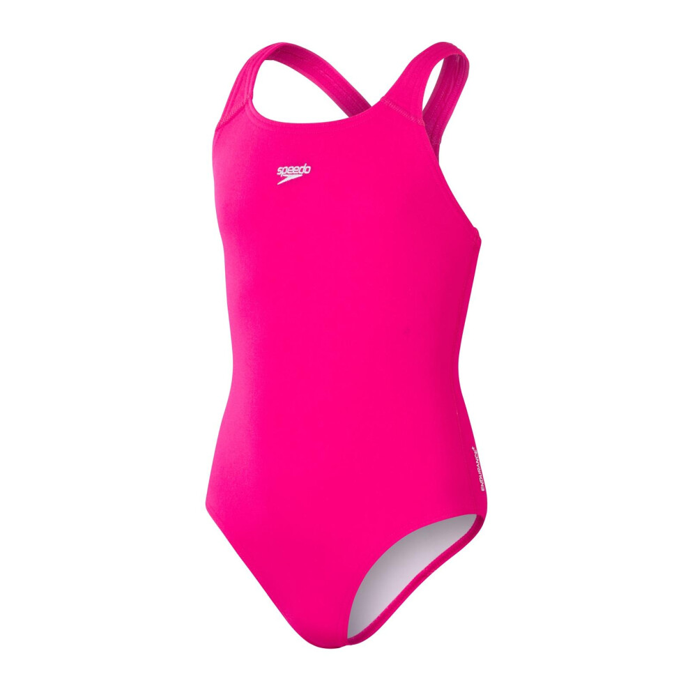 Speedo (13-14 Years, ) Girls Medalist Endurance+ One Piece Swimsuit Pink