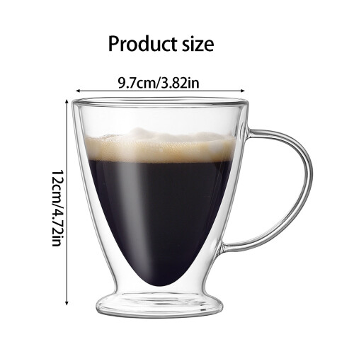 Multipurpose Double Walled Glass Tumblers Cup For Daily Use 2