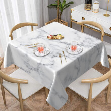 Vit marmor fyrkantig bordsduk 60x60 tum