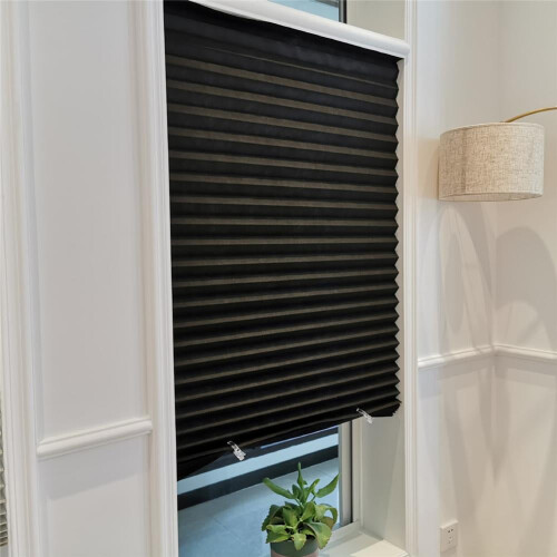 Plisseret stofgardin lysfiltrerende 60x150cm