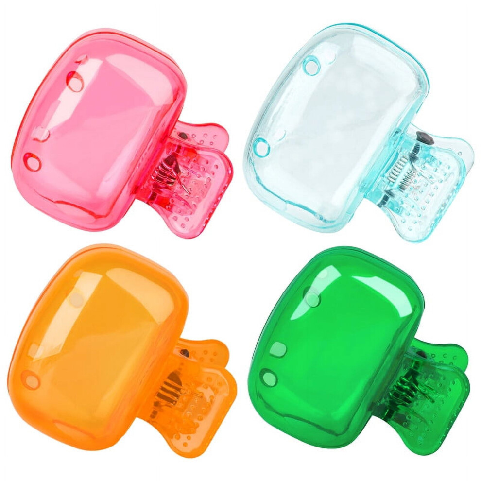 4-Pack Toothbrush Head Covers Â Plastic, Assorted Colours Green/Orange/Pink 9450273224480