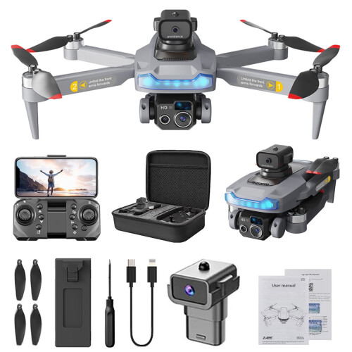 Drone FPV WiFi avec caméra 4K, pliable et maintien d'altitude