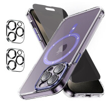 Capa magnética Xhy para iPhone 15 Pro Max roxa (1 unidade)