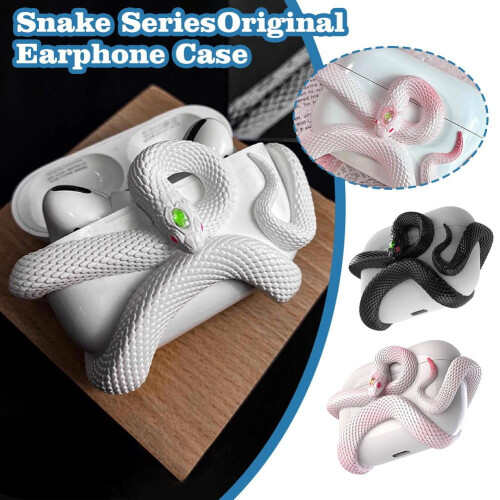 Custodia per auricolari wireless a forma di serpente per AirPods Pro 1/2 1