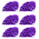 Pompons violets pour cheerleading et danse, lot de 6 1