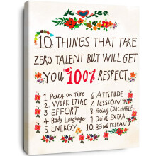 Zero Talent Wandbild auf Leinwand, 11 x 15 Zoll