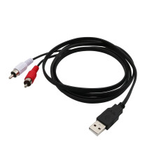 USB A naar RCA audio-conversiekabel van 1,5 meter