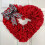 Rød hjerteformet valentinkransdekorasjon 1
