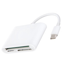 USB-C geheugenkaartlezeradapter, USB 3.0, wit