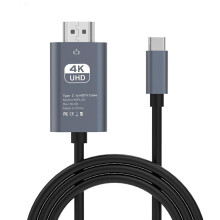 Cabo Wmool Tipo C para HDMI 4K2m em liga de alumínio
