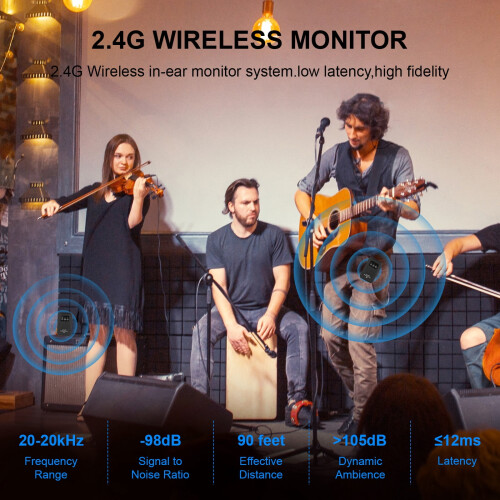 OWSOO Trådlöst In-Ear Monitorsystem för Studioband Live 1