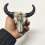 Sculpture miniature en résine avec tête d'animal-cornes d'ange 6