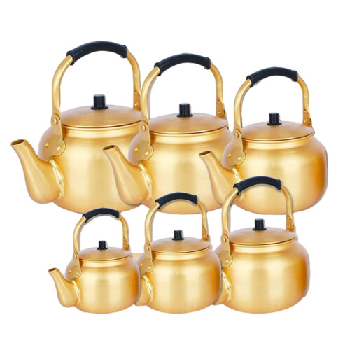 Chaudière à eau dorée élégante avec becs verseurs faciles,-1,5L 1