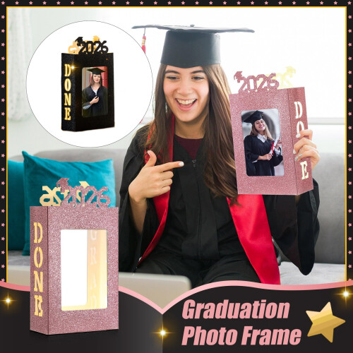 Boîte d'affichage de photos de remise de diplôme, support-Noir 2