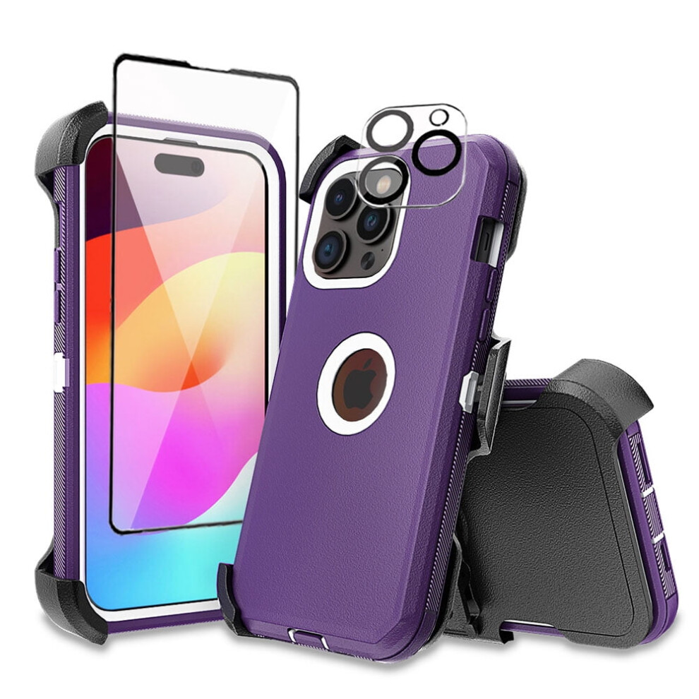 Xhy Iphone 15 Plus Case Military-Grade Armor With Screen 9170372478569