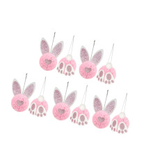 Rabbit Butt Ears Hanging Accessories Easter Decoration-Pink