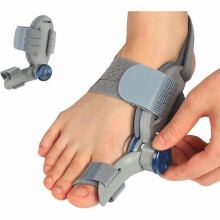 Justerbar hallux valgus-korrigerer med silikonpute, 1 stk.