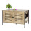 Katzenstreuschrank mit Katzenkopf-Eingang, Holzoptik 1