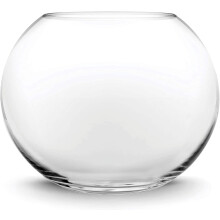 Jarrón de cristal con forma de burbuja de 15 cm de alto x 20 cm de ancho.