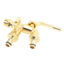 1-in-2-out-Verteiler G1/2-Eingang G3/4-Ausgang Gold