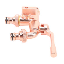 Roségoldfarbenes Messing Außenwasserhahn 1/2 Zoll 3/4 Zoll-Auslass