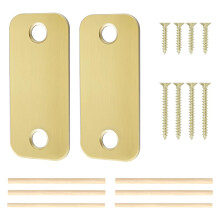 Door Edges Hole Filler Plate Replacement Door Repair Cover-Gold
